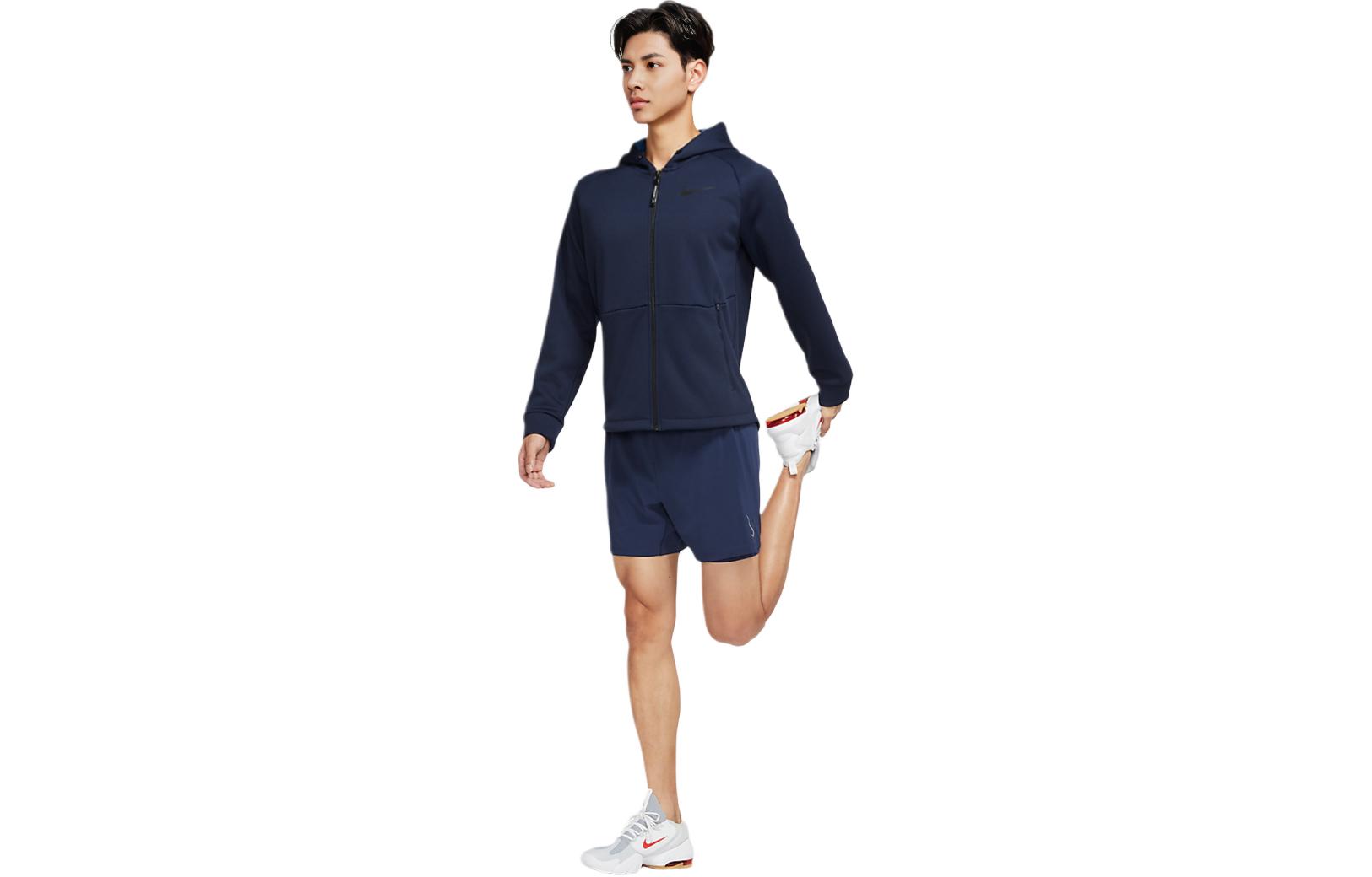 Order Nike Pro Therma-FIT Fleece Training Hoodie Jacket Navy Blue DD2125-451