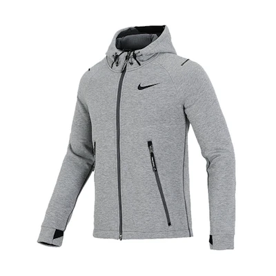 Nike Pro Therma-FIT Full-Zip Knit Training Hoodie Jacket Grey DD1879-068