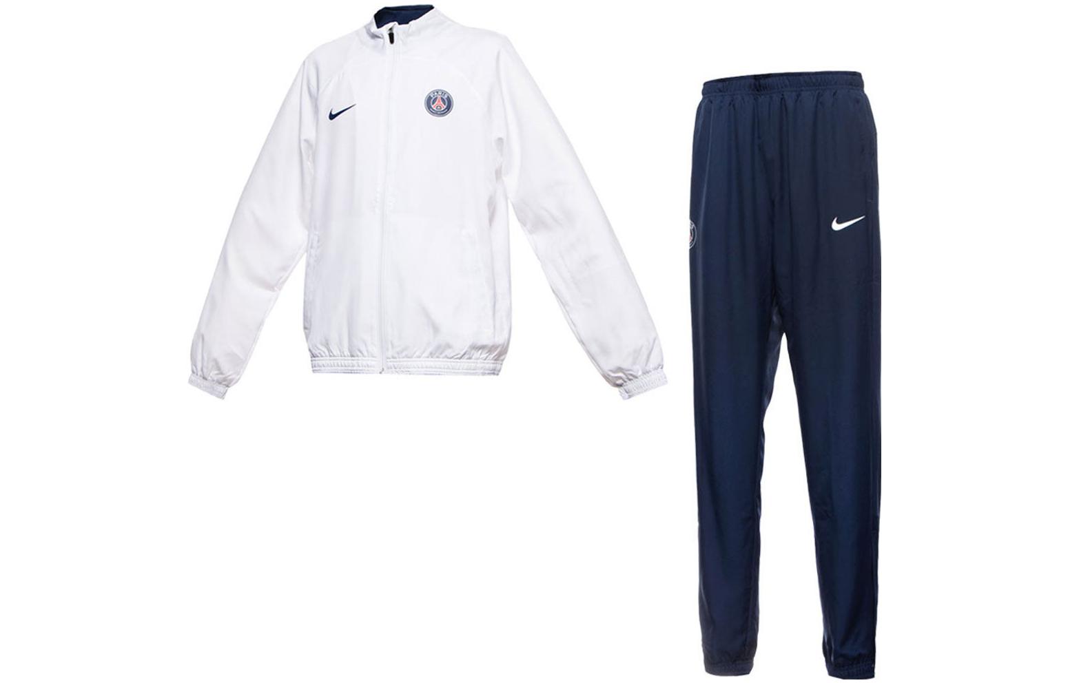 Nike PSG 22/23  White/Blue Tracksuit Jacket & Joggers Set DQ8000-101