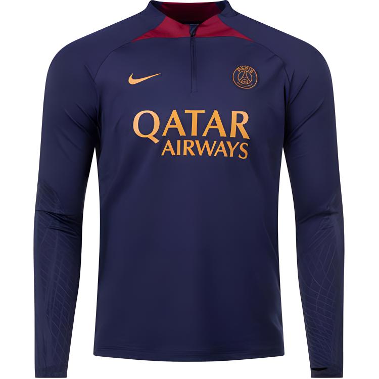 Nike PSG Deep Blue High-Neck Long Sleeve Soccer Top. DX3108-499