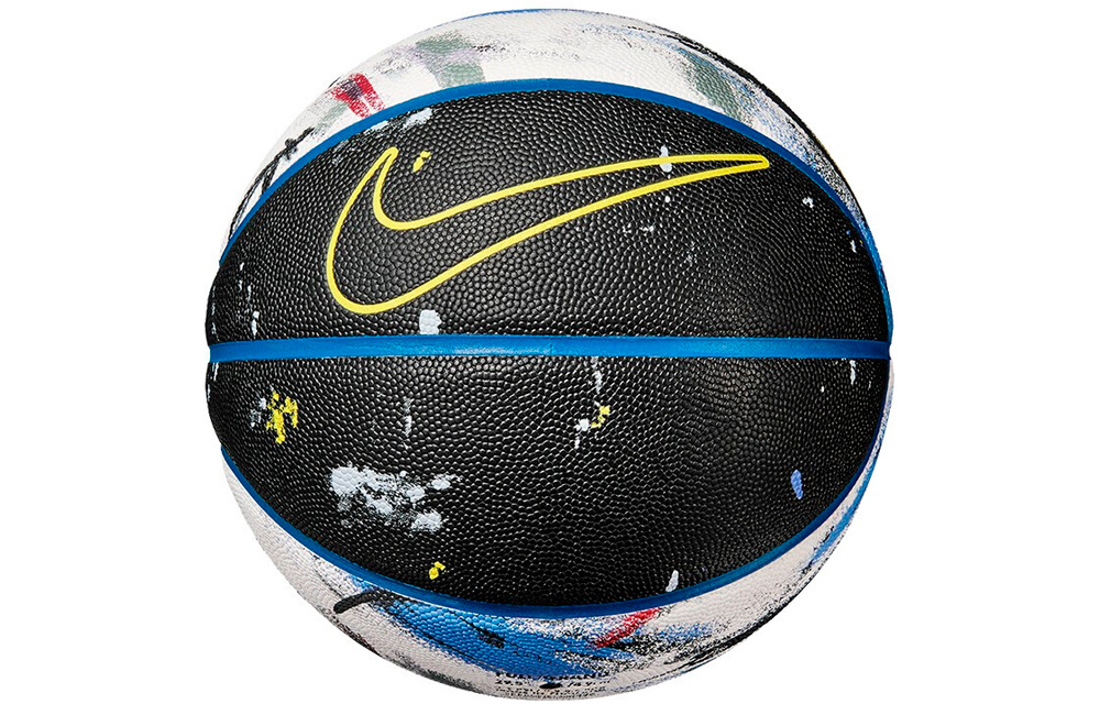 Nike PU Basketball Durable Wear-Resistant Black Blue Size 7 Unisex Training Ball DJ7807-911