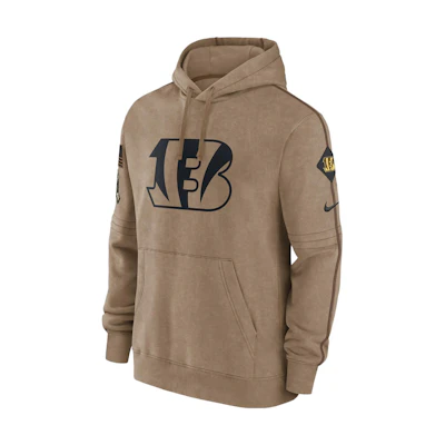 Nike Pullover Hoodie Letter Print Brown Long Sleeve Sweatshirt 010I01CAA2Y-JW7