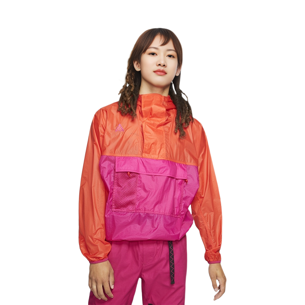 Shop Nike Purple-Red Half-Zip Colorblock Windbreaker Softshell Jacket CD7635-634