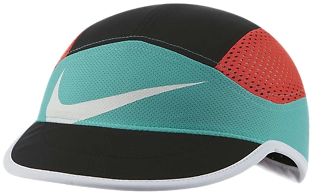 nike-quick-dry-foldable-cap-black-red-green-unisex-baseball-hat-cw-6070-011