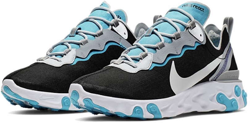 Nike React Element 55 'Hitam Aqua' BV1507-001 Lookbook Nike React Element 55 'Hitam Aqua' BV1507-001