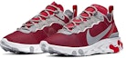 Lookbook Nike React Element 55 'Ohio State Buckeyes' Lelaki Wanita Kasut Sukan CK4798-600