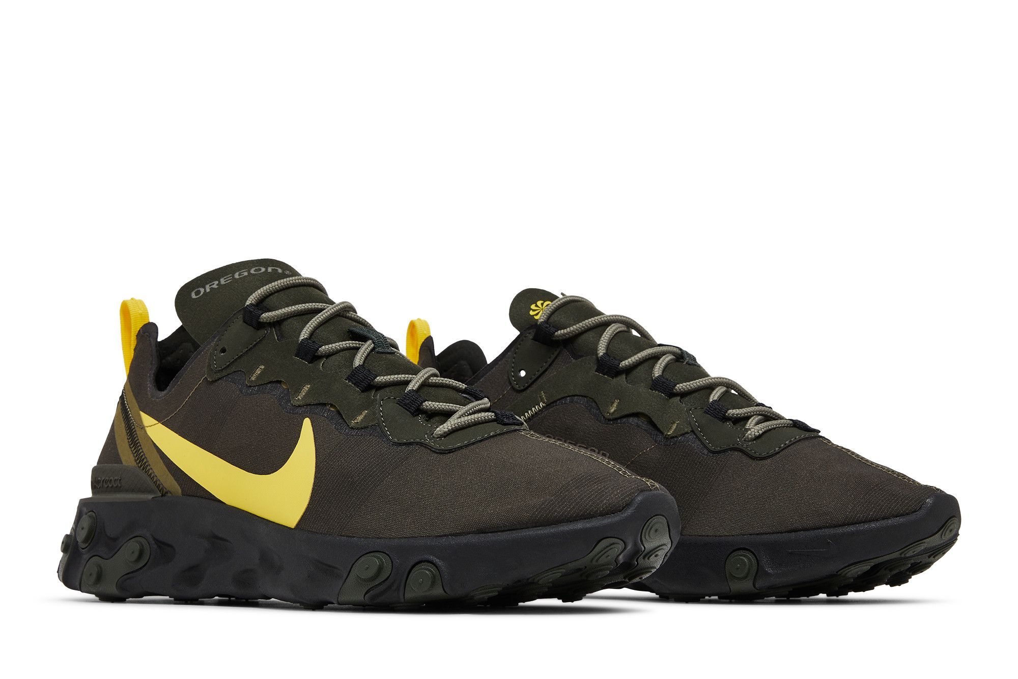 Cheap Nike React Element 55 'Oregon Ducks' Lelaki Wanita Kasut Sukan CK4797-300