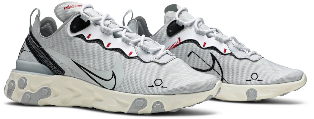 Nike React Element 55 百搭舒適簡約 減震耐磨 低幫 跑步鞋 男款 灰色 Cheap Nike React Element 55 百搭舒適簡約 減震耐磨 低幫 跑步鞋 男款 灰色
