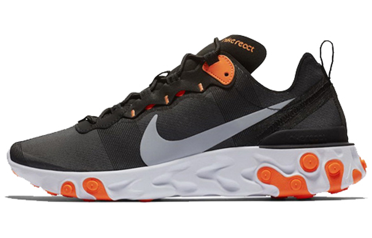 Buy Nike React Element 55 Negro Gris Cool Naranja Total BQ6166-006