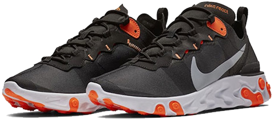 Nike React Element 55 Negro Gris Cool Naranja Total BQ6166-006 Lookbook Nike React Element 55 Negro Gris Cool Naranja Total BQ6166-006