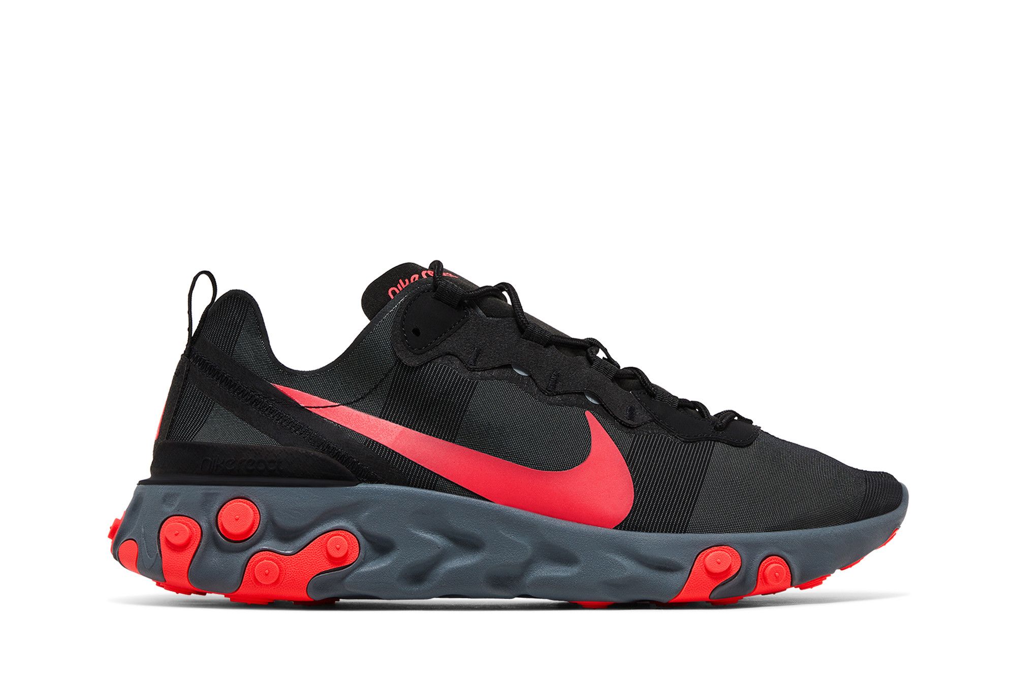 Buy 耐克React Element 55 黑色太阳红 BQ6166-002