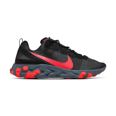 Nike React Element 55 Black Solar Red