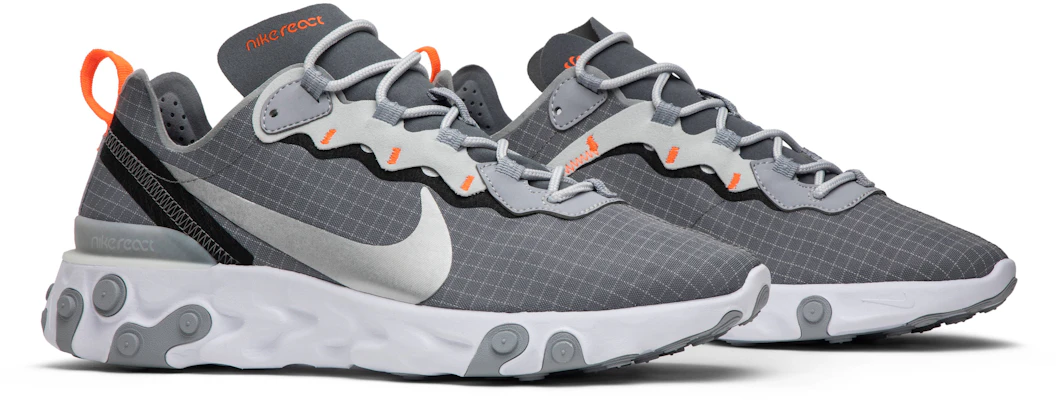 Nike react element 55 cool grey hyper hot sale crimson