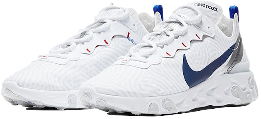 Nike React Element 55 Euro Tour 'Blanco Azul' CW7576-100 Lookbook Nike React Element 55 Euro Tour 'Blanco Azul' CW7576-100