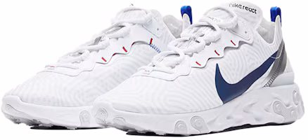 Lookbook Nike React Element 55 Euro Tour 'White Blue' CW7576-100