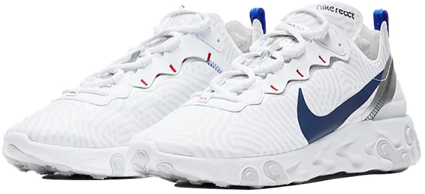 耐克React Element 55 欧洲巡游'白蓝' CW7576-100 Lookbook 耐克React Element 55 欧洲巡游'白蓝' CW7576-100