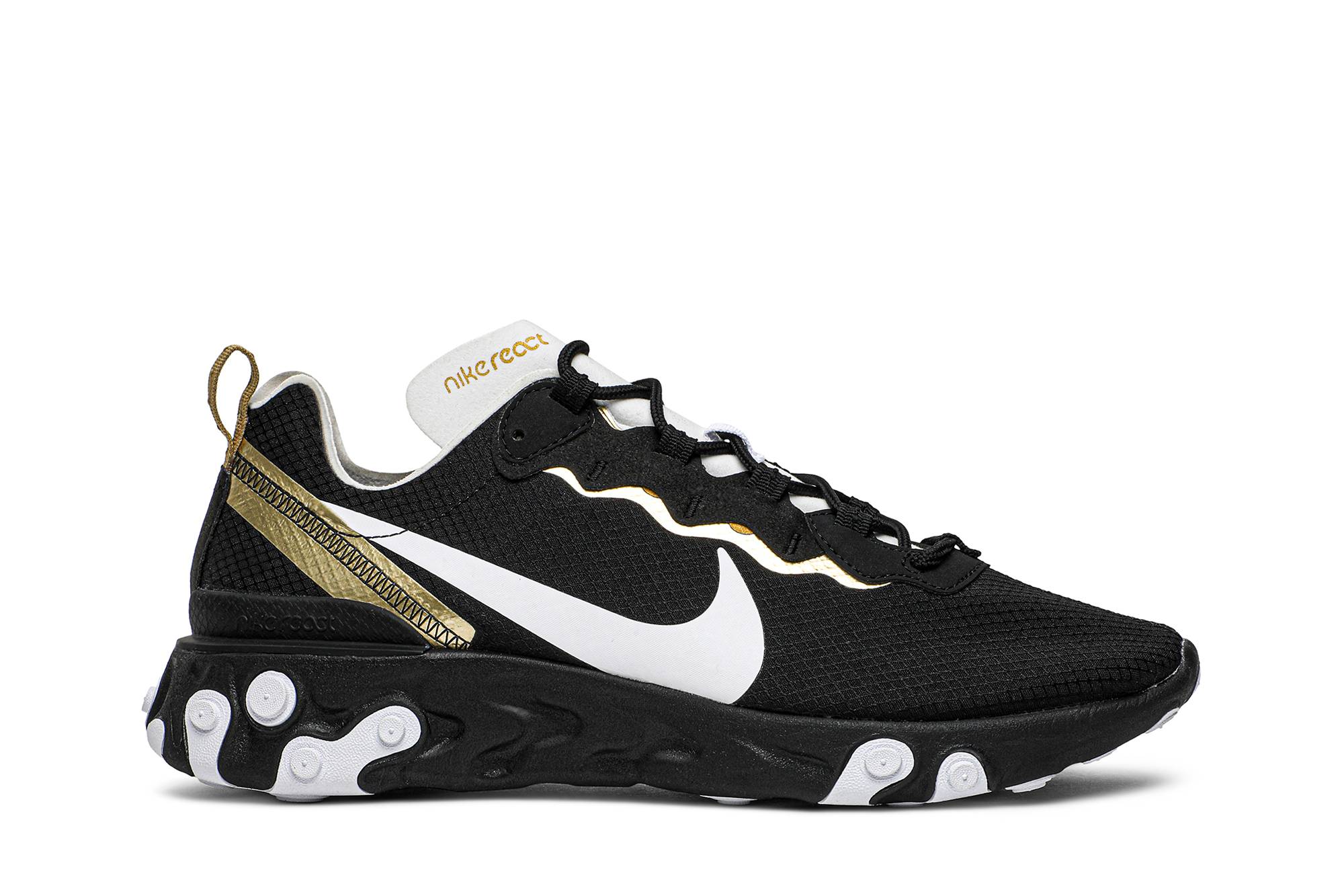Nike React Element 55 SE 'Black Metallic Gold' CT1590-001