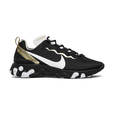 Nike React Element 55 SE 'Black Metallic Gold'