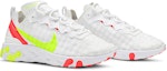 Cheap 耐吉 React Element 55 白色/緋紅/萊姆綠款 (型號CJ0782-100)