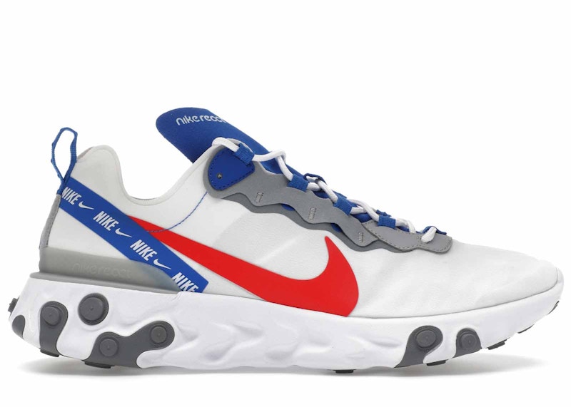 Nike React Element 55 White Game Royal Habanero Red CD7340-100