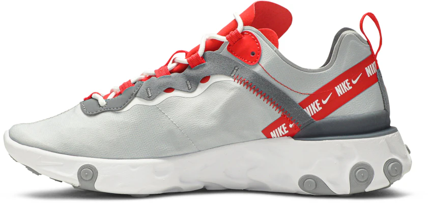 ★ Nike ★ React Element 55 Wolf Grey Game Buy Nike React Element 55 Wolf Grey Game Royal Habanero Red
