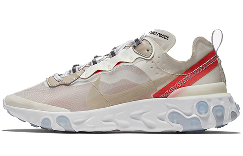 Nike React Element 87s 'Grey Red' AQ1090