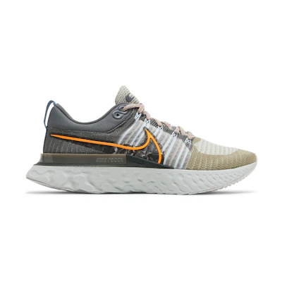 Nike React Infinity Run Flyknit 2 'Light Bone Grey Orange'