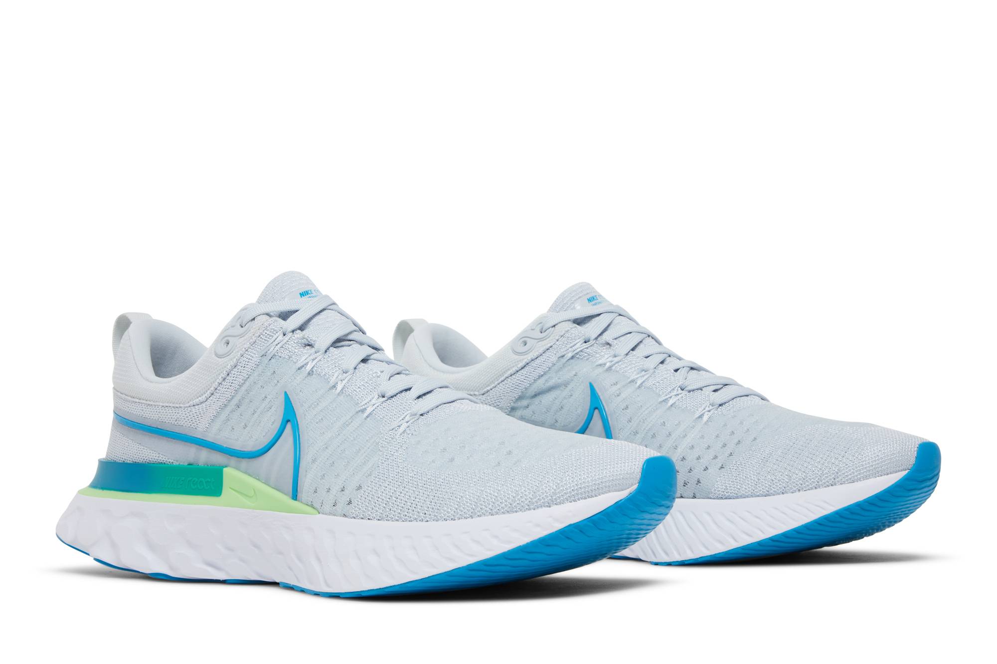 Cheap Nike React Infinity Run Flyknit 2 'Platino Puro Esmeralda Azul Láser' CT2357-007