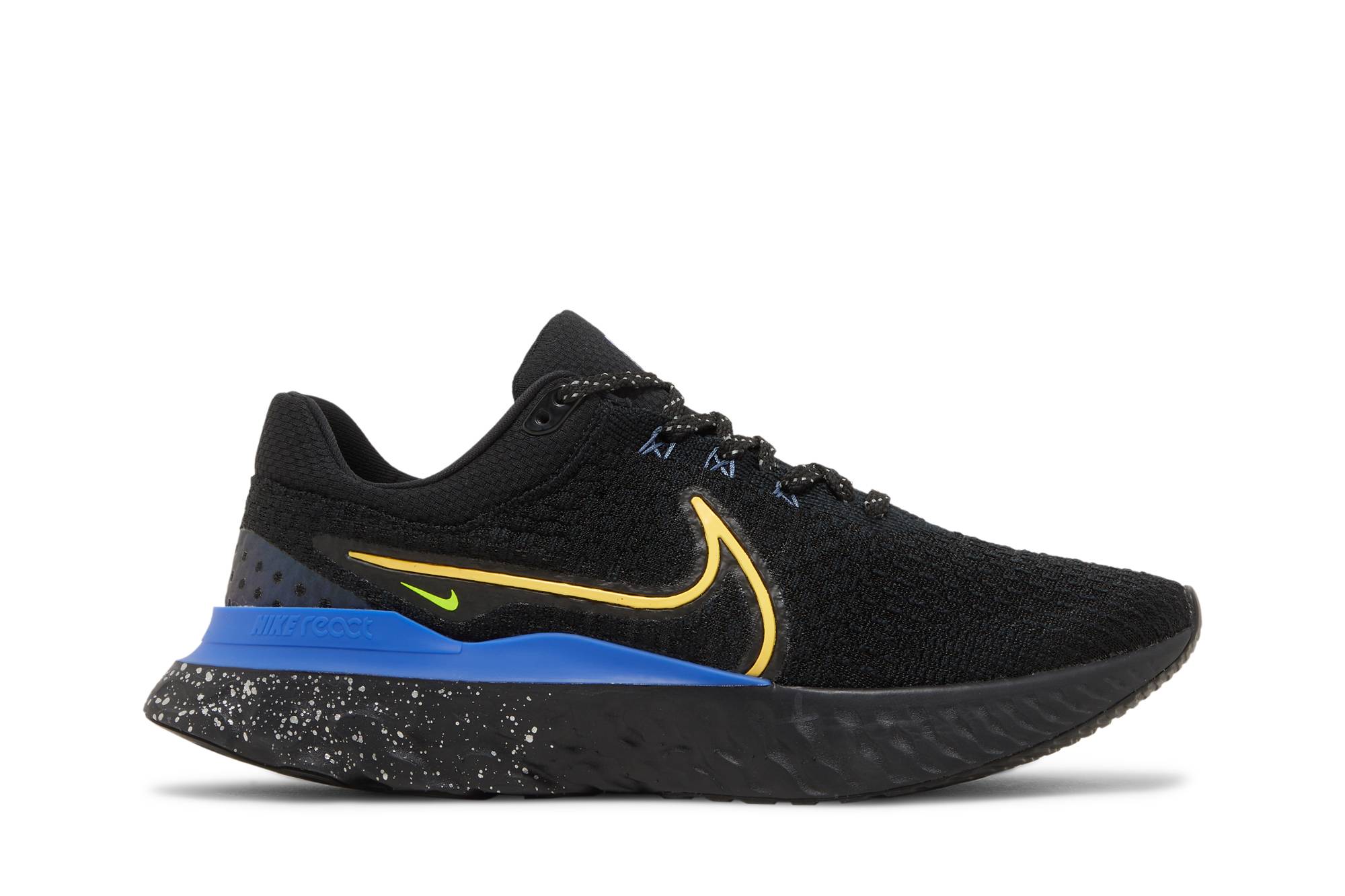 Nike React Infinity Run Flyknit 3 'Black Citron Royal' DZ4845-001