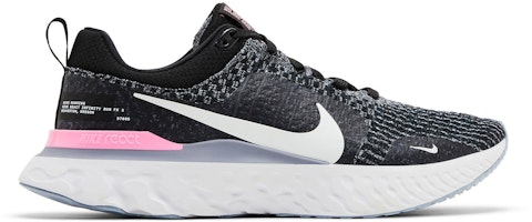Nike React Infinity Run Flyknit 3 'Black Football Grey Pink' DZ3014-001 Nike React Infinity Run Flyknit 3 'Black Football Grey Pink' DZ3014-001
