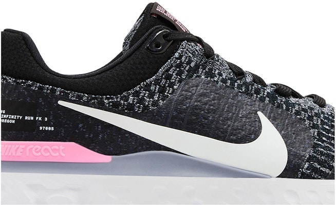 Nike React Infinity Run Flyknit 3 'Black Football Grey Pink' DZ3014-001 Order Nike React Infinity Run Flyknit 3 'Black Football Grey Pink' DZ3014-001
