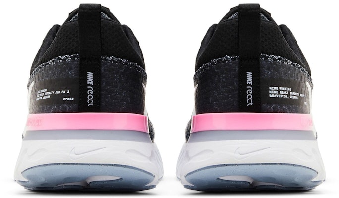 Nike React Infinity Run Flyknit 3 'Black Football Grey Pink' DZ3014-001 Details for Nike React Infinity Run Flyknit 3 'Black Football Grey Pink' DZ3014-001