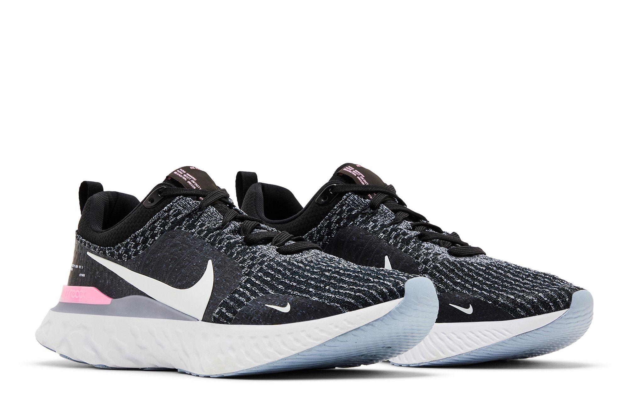 Cheap 耐克React Infinity Run Flyknit 3 '黑灰粉色' DZ3014-001