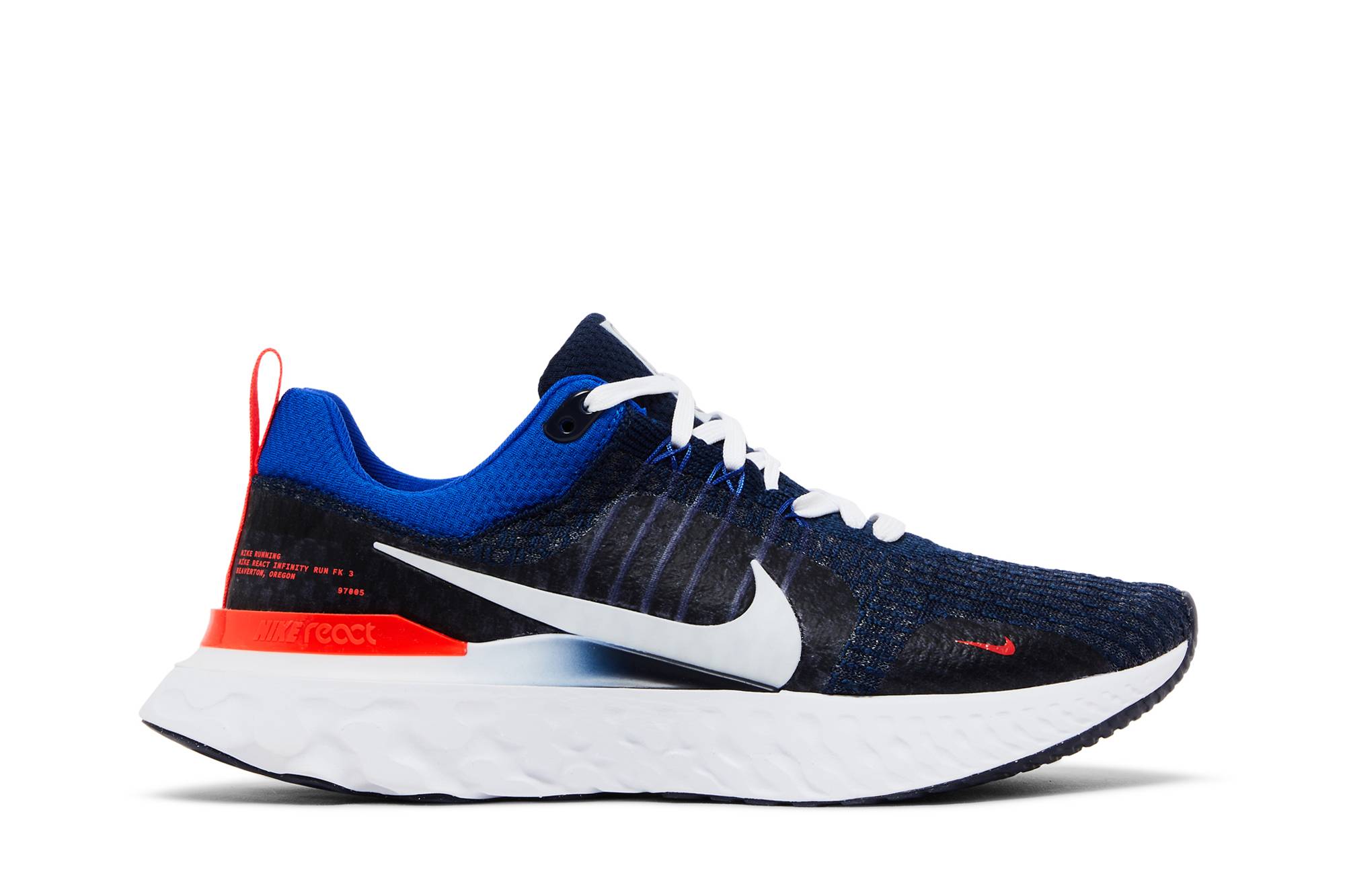 Nike React Infinity Run Flyknit 3 'College Navy Bright Crimson' FD0364-419