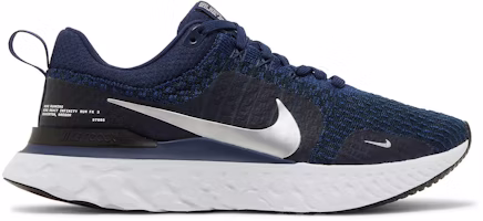Nike React Infinity Run Flyknit 3 'College Navy Metallic Silver' DZ3014-401 Nike React Infinity Run Flyknit 3 'College Navy Metallic Silver' DZ3014-401