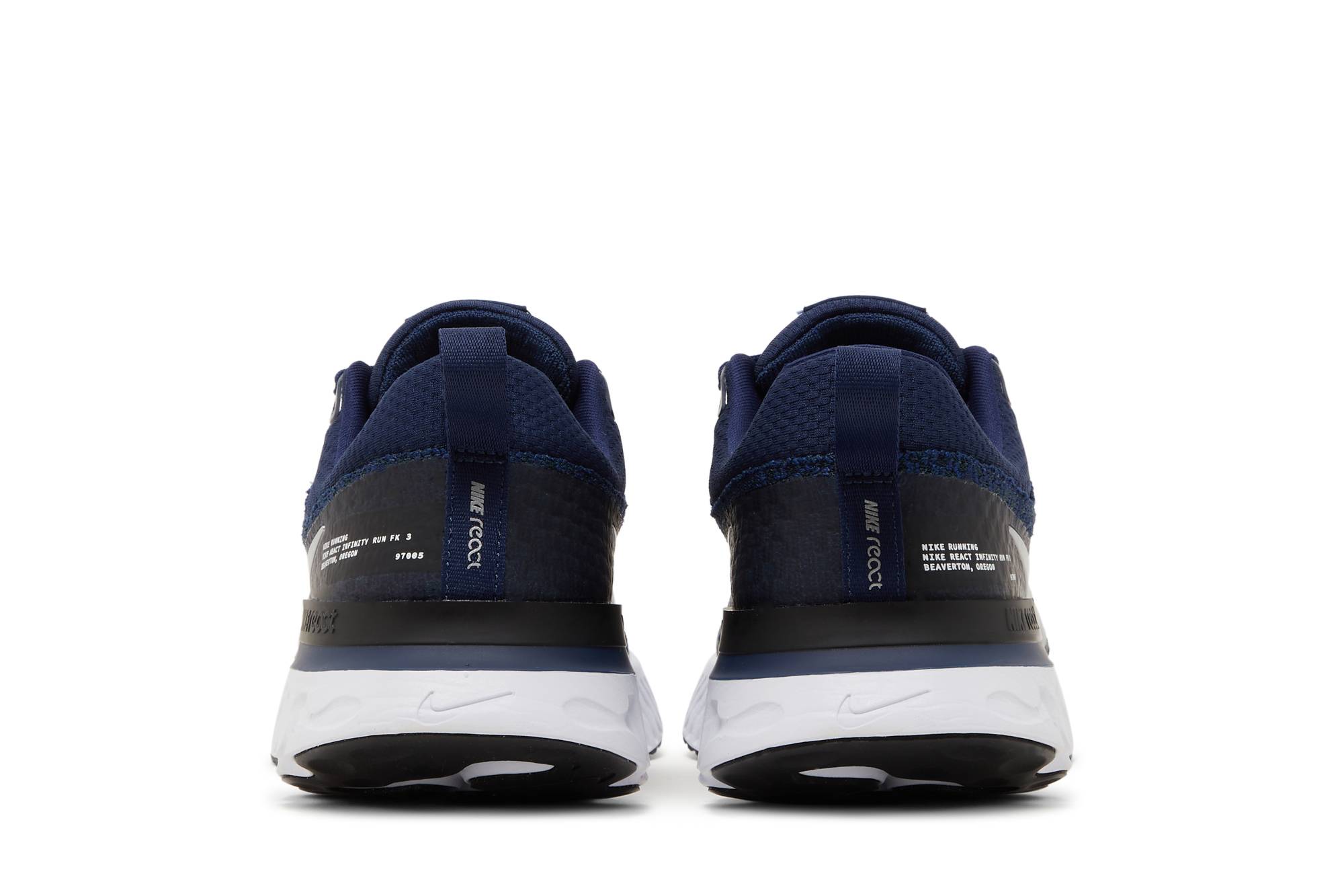 Details for Nike React Infinity Run Flyknit 3 'College Navy Metallic Silver' Lelaki DZ3014-401