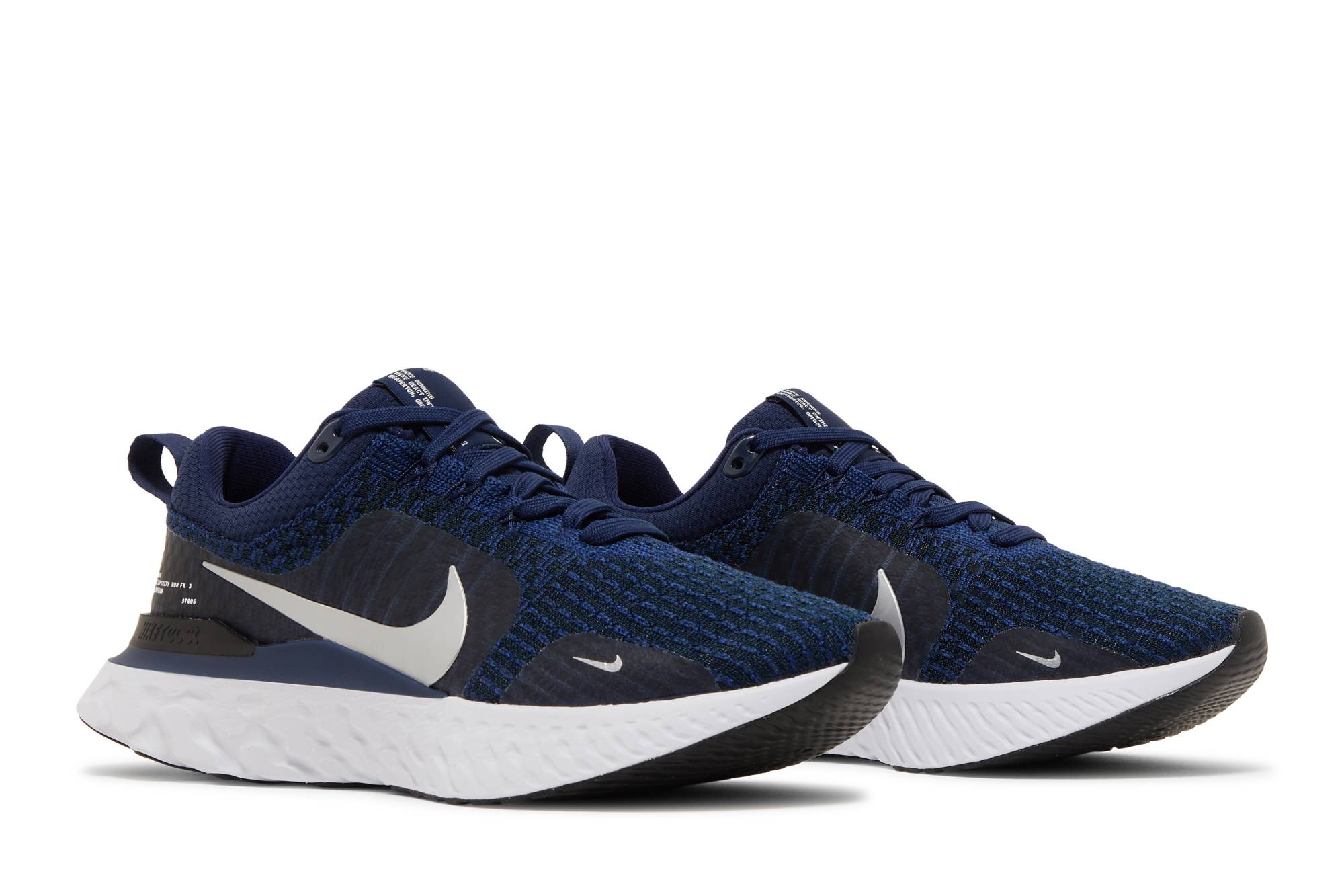 Cheap Nike React Infinity Run Flyknit 3 'College Navy Metallic Silver' Lelaki DZ3014-401