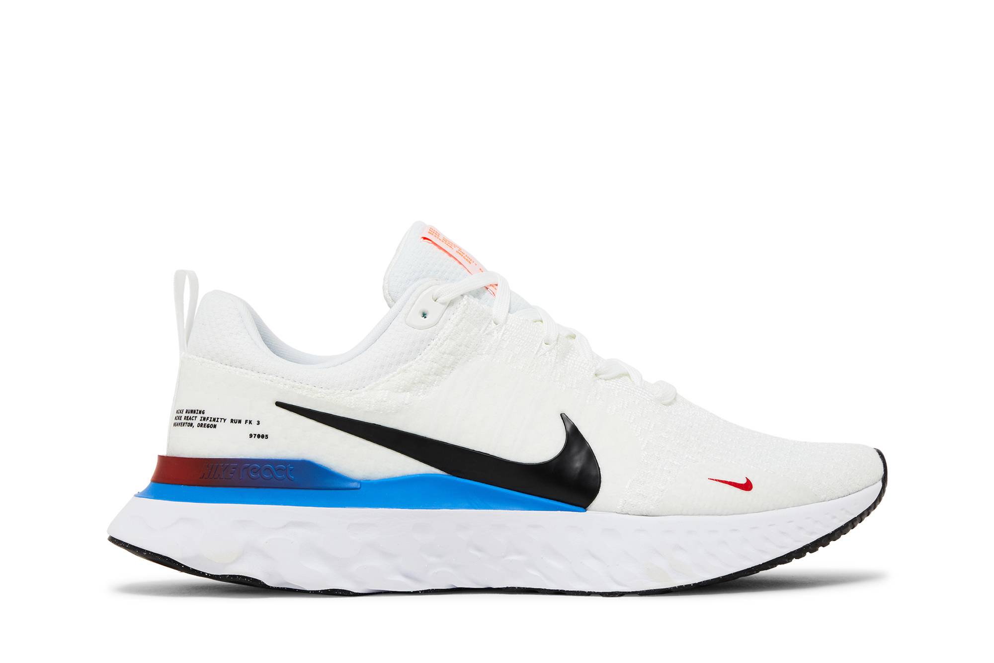 Nike React Infinity Run Flyknit 3 'White Photo Blue Red' FJ3994-100