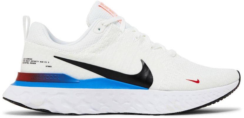 Nike React Infinity Run Flyknit 3 White Photo Blue Red FJ3994