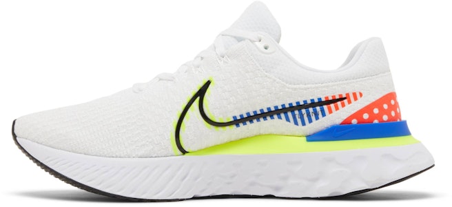 Nike React Infinity Run Flyknit 3 Premium 'Putih Racer Blue Volt' DX1629-100 Lookbook Nike React Infinity Run Flyknit 3 Premium 'Putih Racer Blue Volt' DX1629-100