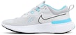 Nike React Miler 2 'Pure Platinum Chlorine Blue' dalam warna Platinum Biru. CW7121-003