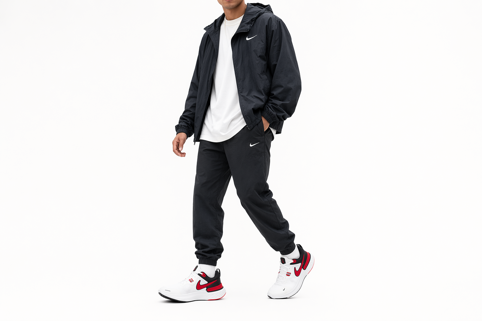 Order Nike React Miler Rood Zwart Wit CW1777-103