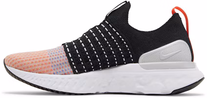 Shop 耐吉 React Phantom Run Flyknit 2 'Black Team Orange' DQ7647-001