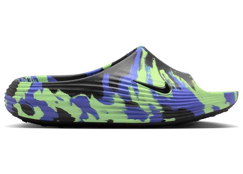 Nike ReactX Rejuven8 Slide SE Black Lime Blast Sapphire IR1432-001