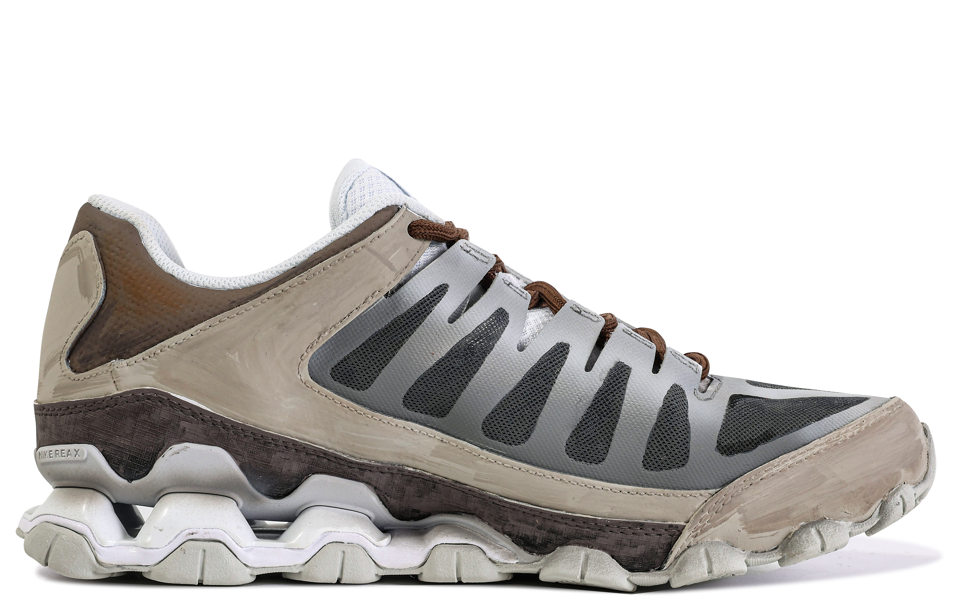 Lookbook 【訂製球鞋】Nike Reax 8 TR 達文西訂製 禮盒 蝴蝶效應 潮流 蝴蝶塗鴉 休閒 低筒 跑步鞋 男女同款 棕灰