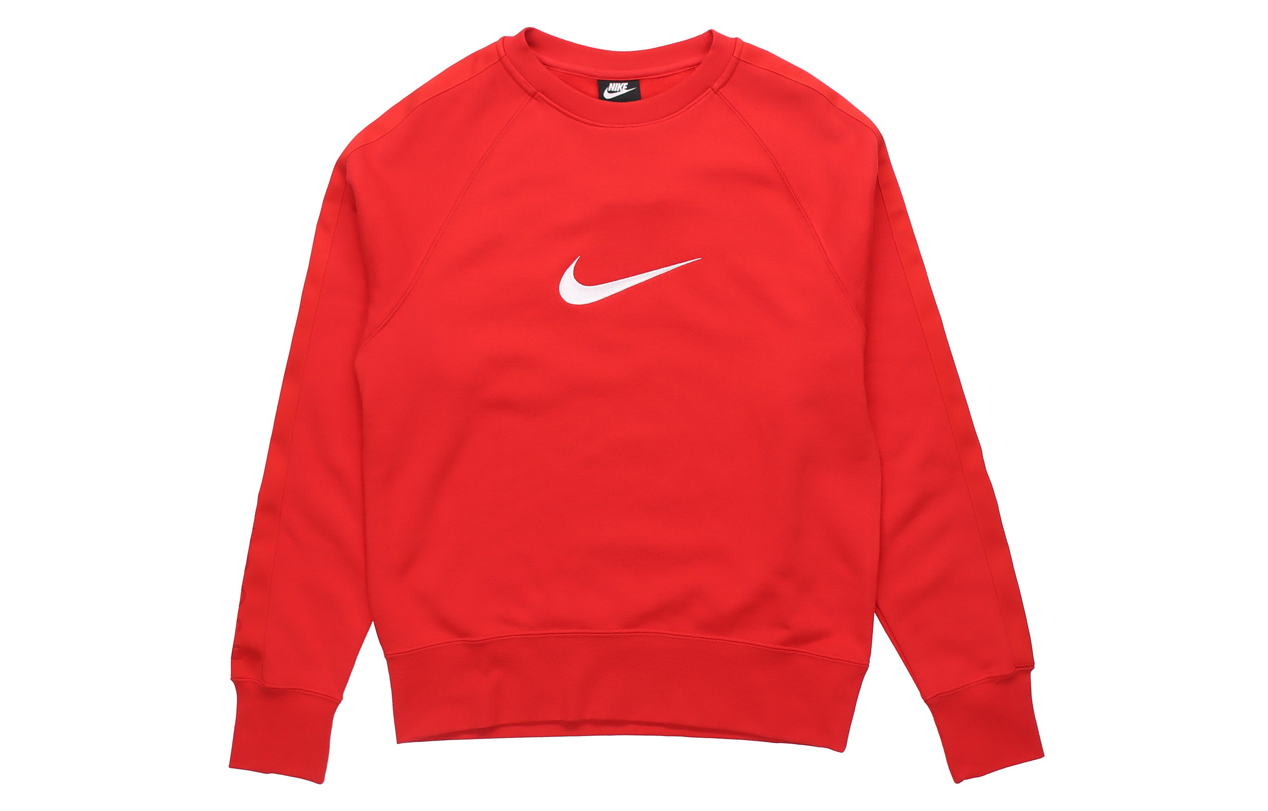 Nike Red Crewneck Pullover Sweatshirt with Casual Sports Logo DA0087-657