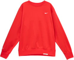 Nike Red Crewneck Solid Color Slim Fit Pullover Sweatshirt CK6359-657 Nike Red Crewneck Solid Color Slim Fit Pullover Sweatshirt CK6359-657