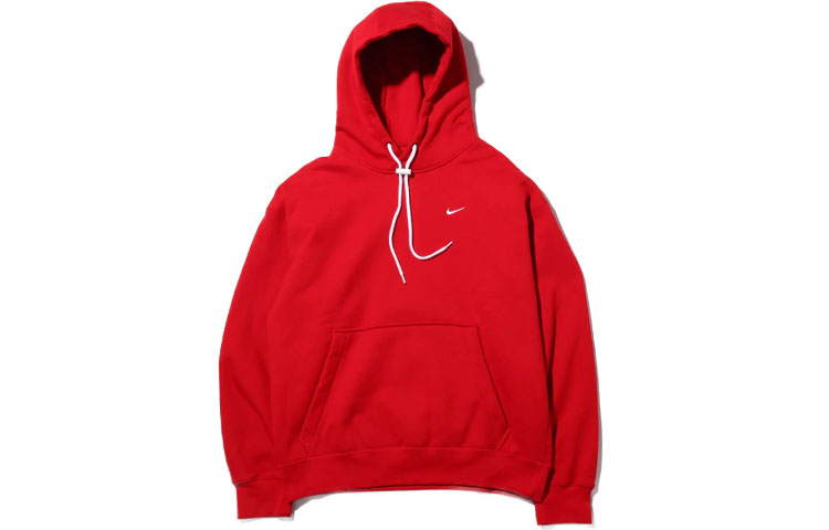 Nike Red Fleece Drawstring Hoodie CD6393-687