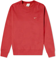 Nike Red Pullover Crewneck Sweatshirt with Embroidered Logo CV0554-661 Nike Red Pullover Crewneck Sweatshirt with Embroidered Logo CV0554-661