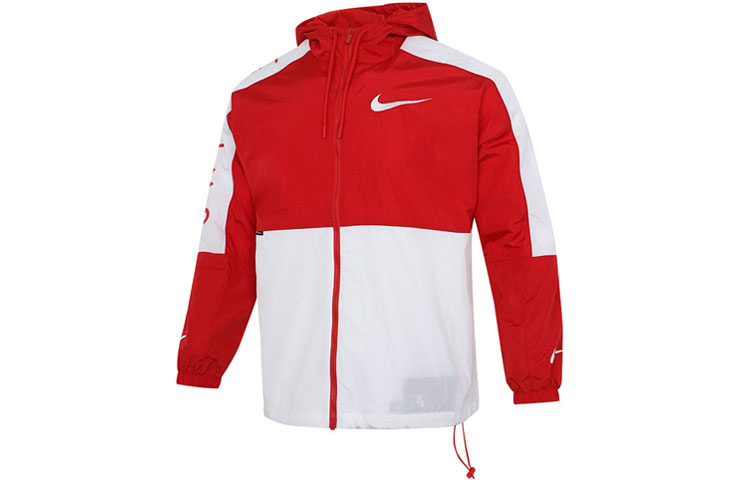 Nike Red White Logo Hoodie Jacket with Swoosh Design DJ4131-657 圖 2